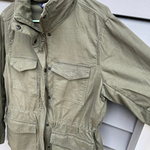 Lands’ End size M Petite Hooded Cargo Utility Jacket - Olive or Army Green - Picture 9 of 16